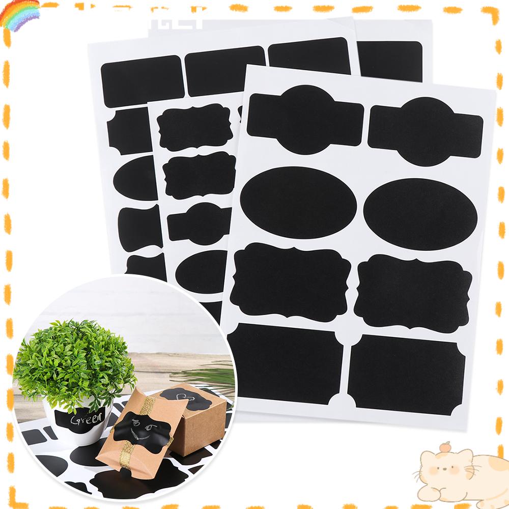 Solighter Papan Tulis Stiker Tahan Air Selai Jar Tag Vinyl Craft Organizer Bumbu Dapur Sealing Sticky