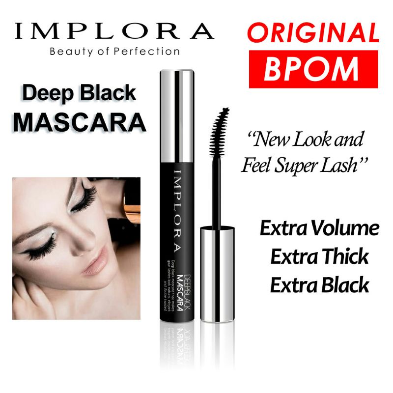 IMPLORA DEEP BLACK MASCARA / MASKARA WATERPROOF | MASKARA MATA