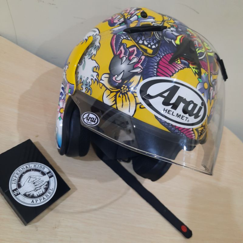 Copy Arai Ram 4 Oriental yellow ( bukan TSR, Scott)