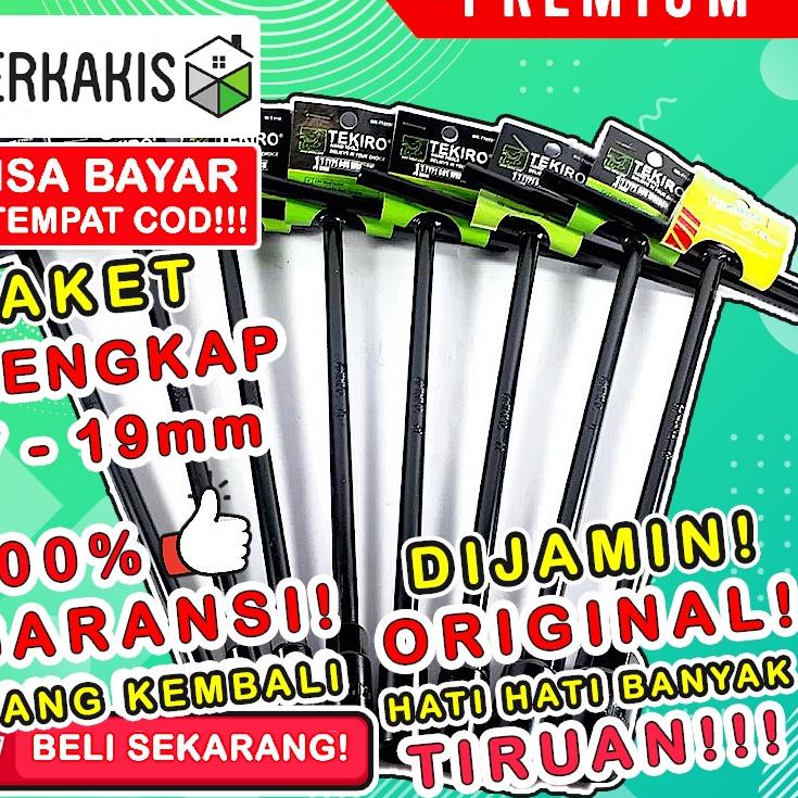 ℗ Kunci T Set 8 Tekiro Paket Bengkel 1 10 12 14 Lengkap 17 19 Ori Konci Original Shock 8Mm Murah T8 