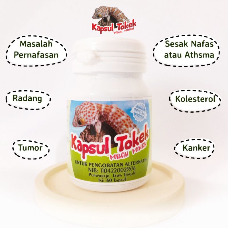 Kapsul Tokek Mbah Minah Isi 80 Obat gatal jerawat eksim panu
