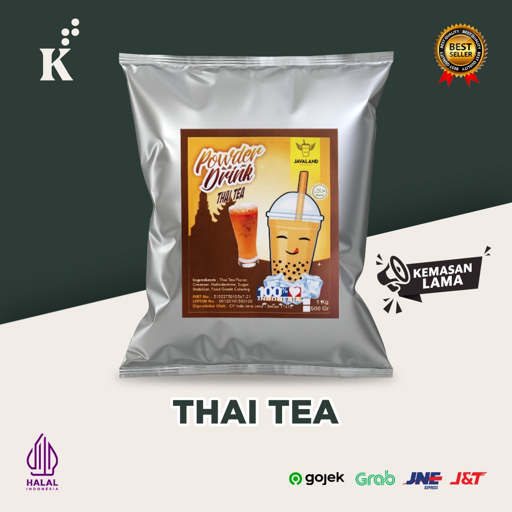 Bubuk Minuman Bubble Powder Drink Rasa Thai Tea ORIGINAL Javaland 1 kg