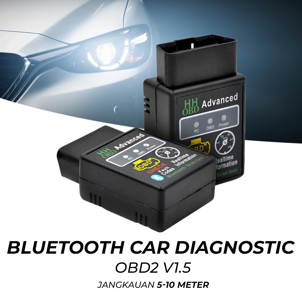 Bluetooth Car Diagnostic OBD2 V1.5 - ELM327 - OMTHO6BK Black