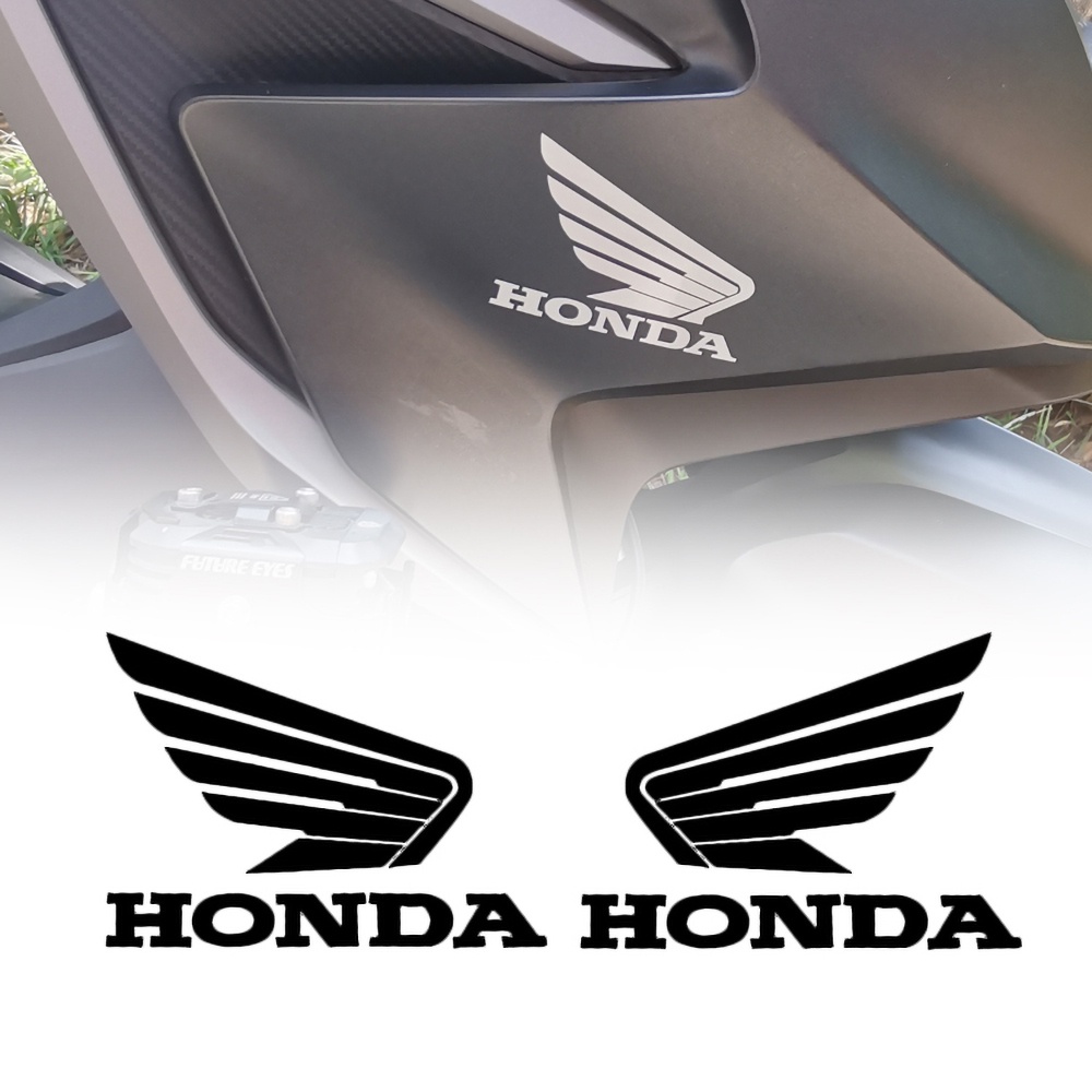 1 Pasang Stiker Reflektif Sepeda Motor Honda Wing Fuel Tank Cover Kaca Depan Bodi Sepeda Motor Dekoratif Decal Untuk Honda CB400X CBF190R 300R NX125