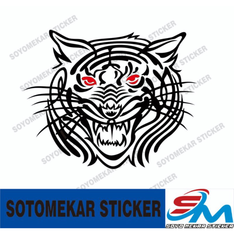 promo stiker mobil sticker cutting kepala macan