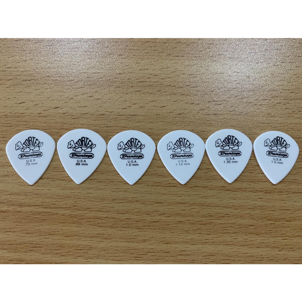 Pick Dunlop TORTEX USA 0.73 0.88 1 1.14 1.35 1.5 mm Jazz 3 Gitar Bass Elektrik