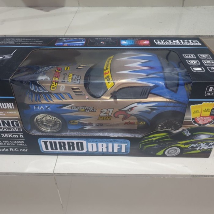 RC DRIFT SKALA 1:10 TURBO DRIFT MOBIL REMOTE CONTROL DRIFT BODY FIBER TERBARU