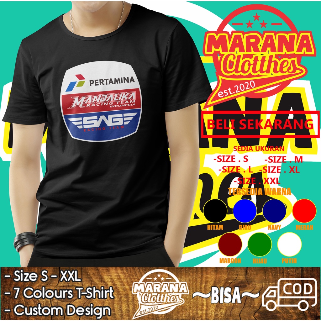 Kaos Racing Pertamina Mandalika SAG Baju Otomotif