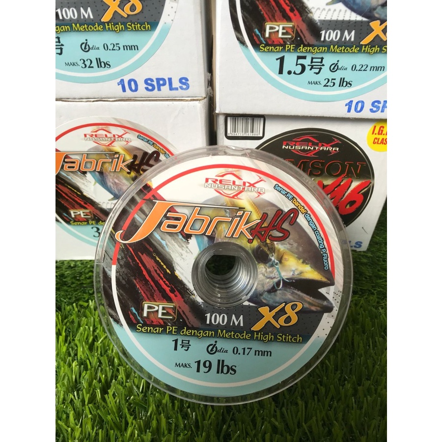 Senar Jabrik HS X8 100m PE 1 / Senar Pe Jabrik 100m