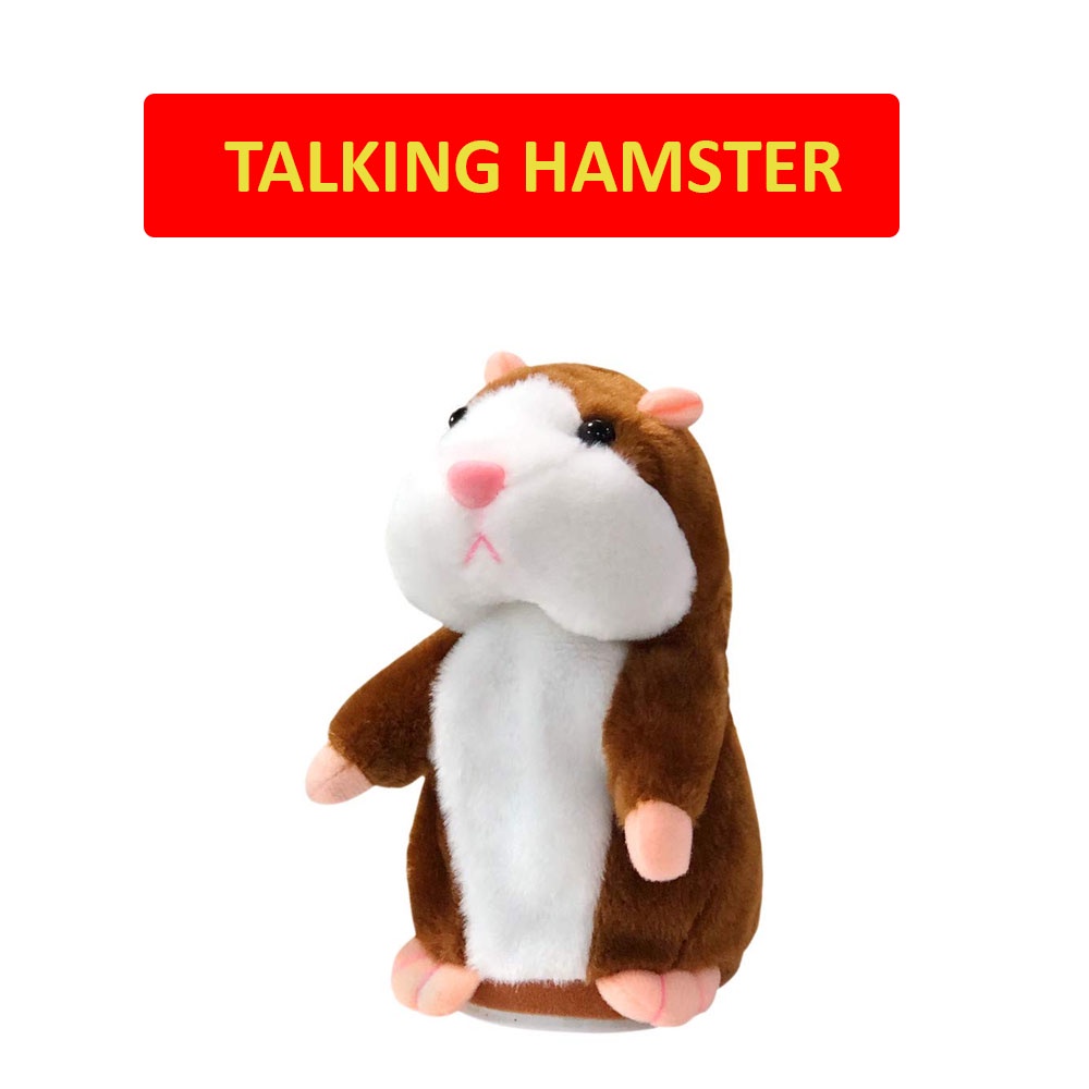 Mainan Anak Hamster Bicara Meniru Suara Boneka Talking Hamster Dengan Musik dan Lagu