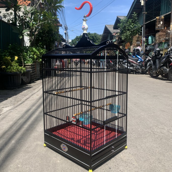 Kandang Burung Sangkar Kandang Kotak Ebod Jaya Hitam Lis No 1 2 & 3