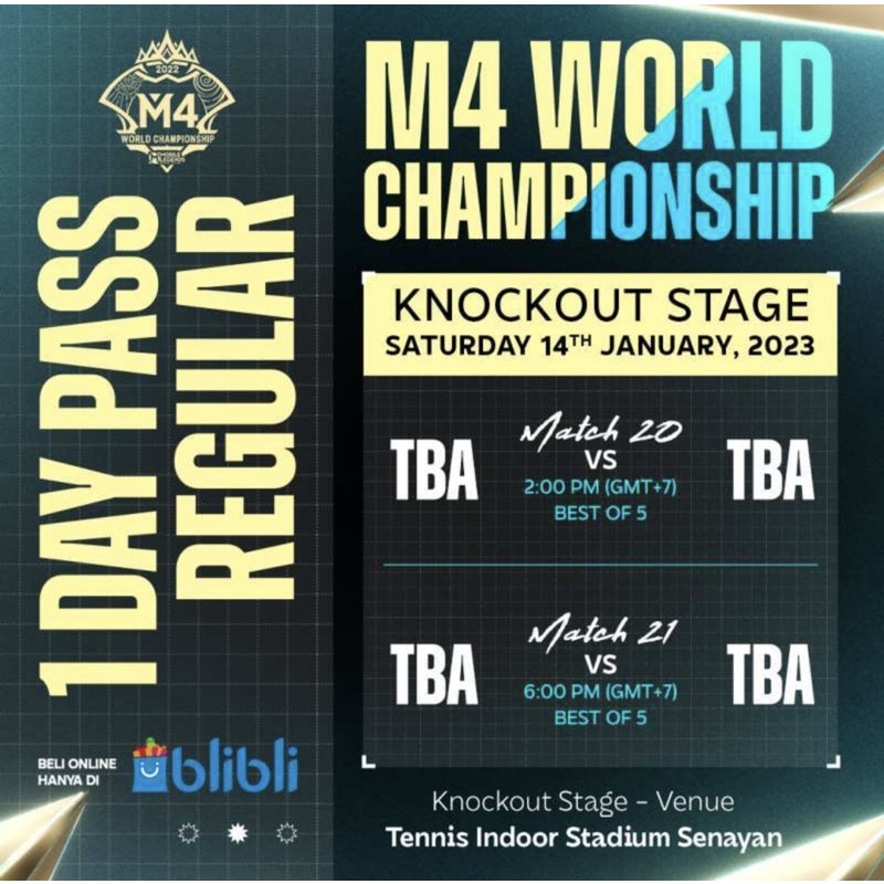 Tiket M4 tgl 14 Januari (EPIC-Mid Line)