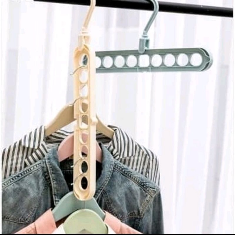 Gantungan Baju Multifungsi Ajaib 9 in 1 / Magic Hanger / Wonder Hanger / Foldable Hanger