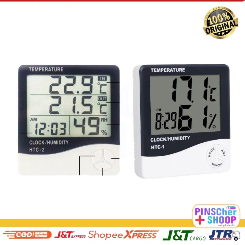 THERMOMETER HTC TERMOMETER RUANG HYGROMETER PENGUKUR SUHU DAN KELEMBABAN