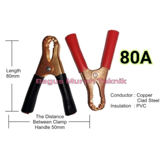 JEPITAN AKI 80A BOOSTER CABLE CLAMP bagus-murah99 Berkualitas