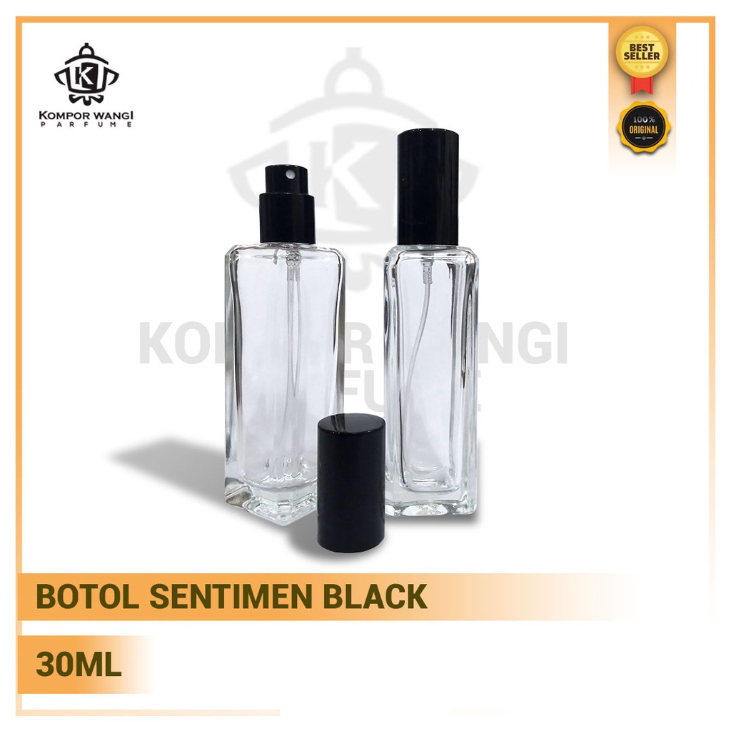 Jual BOTOL PARFUM SPRAY DRAT PUTAR SENTIMEN BLACK 30ML Shopee Indonesia