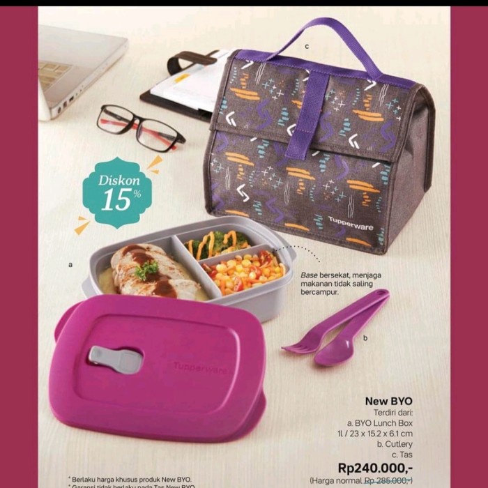 [Lunch Box Set] Byo Lunch Box Tupperware [Readyy]