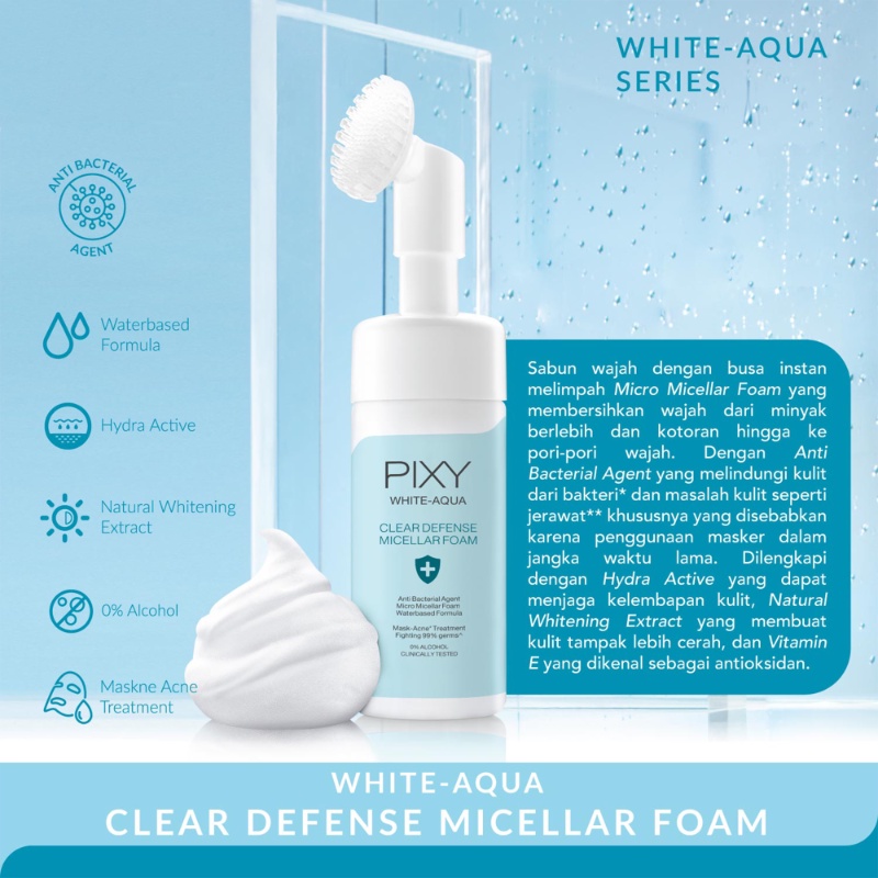 PIXY White Aqua Clear Defense Micellar Foam - 110ml