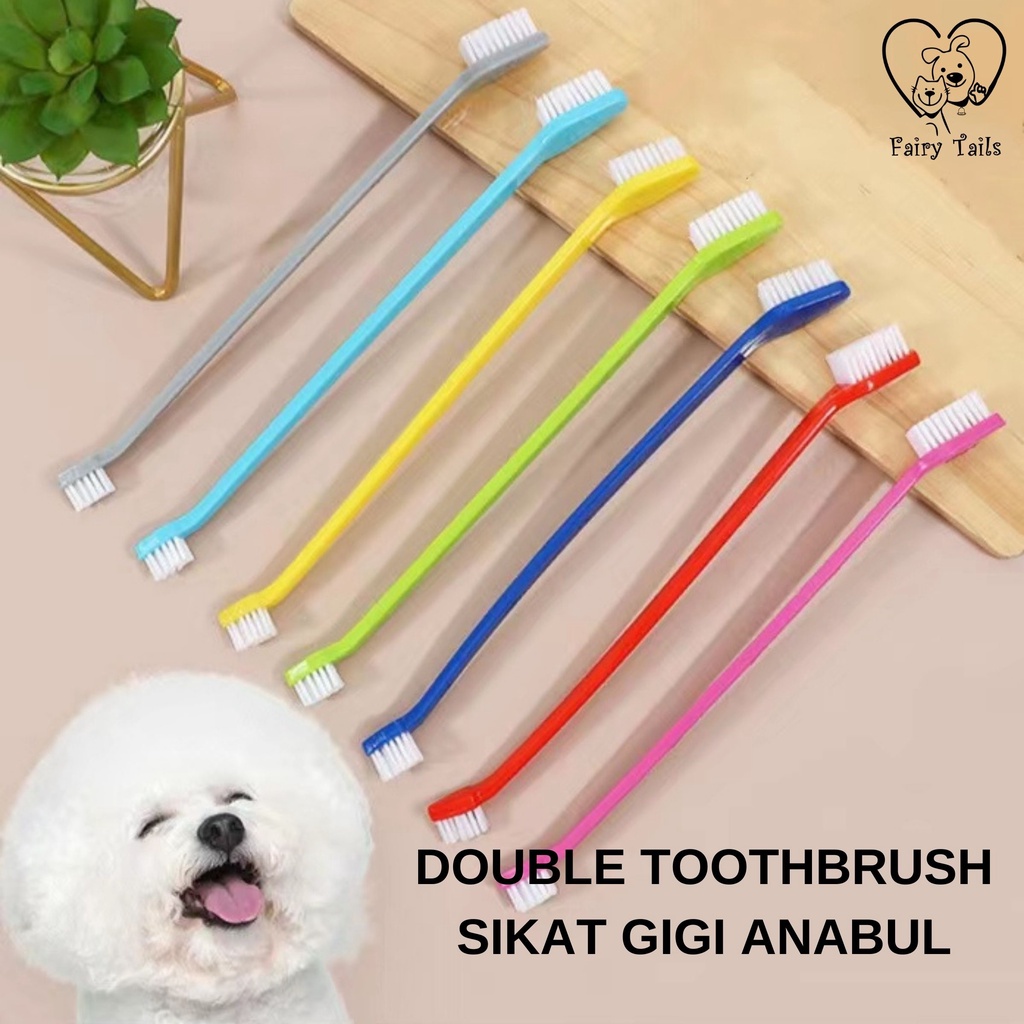 Sikat Gigi Stick Untuk Anabul Anjing dan Kucing Beragam Pilihan Warna Toothbrush Sikat Lembut / Pet Toothbrush for Cat and Dog