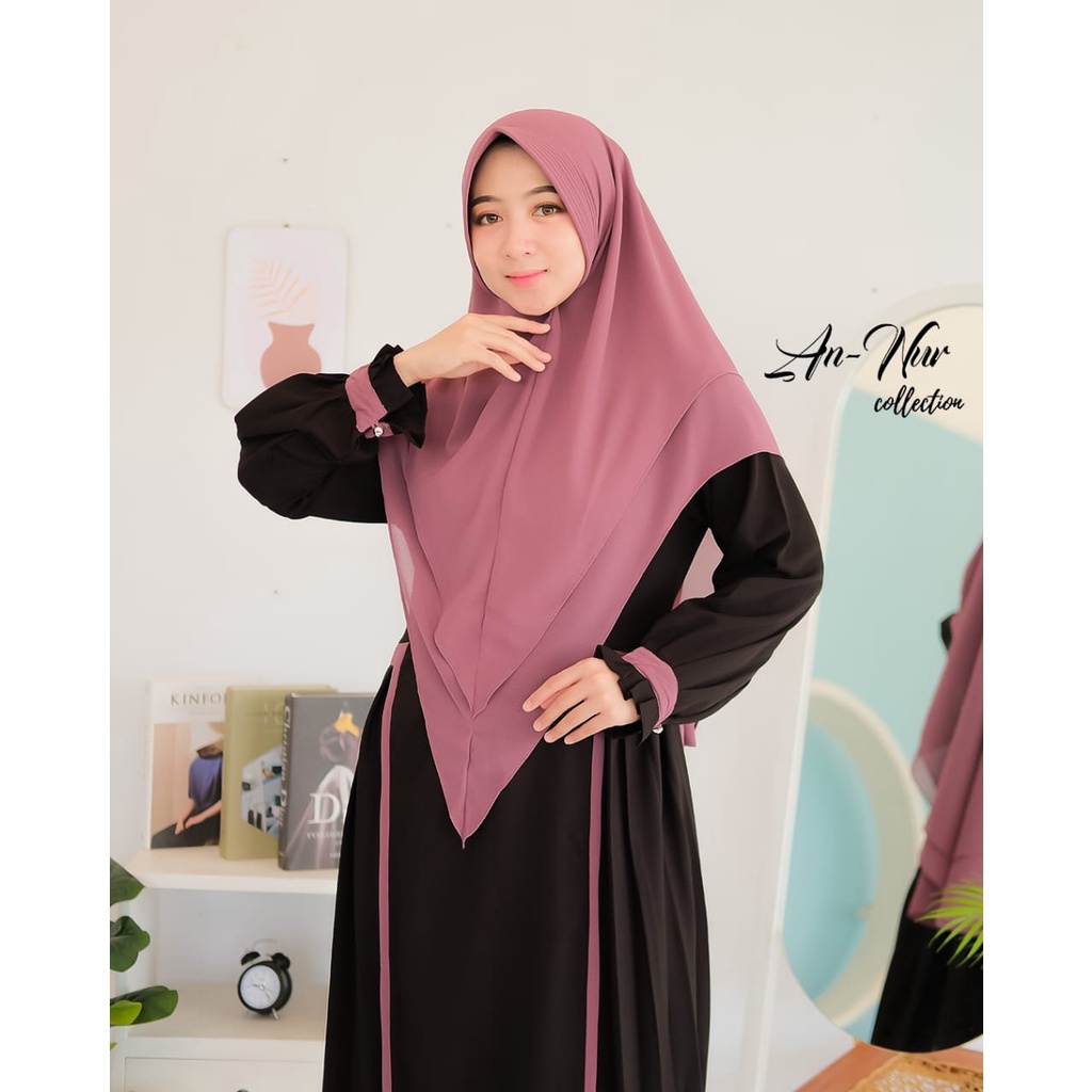 KHUMAIRA ANNUR GAMIS SET HIJAB ITYCREPE PREMIUM MIX CERUTY BABYDOLL MODIS STYLE FASHION REMAJA WANITA OOTD TERBARU PUTIH HARI RAYA MANASIK HAJI UMROH