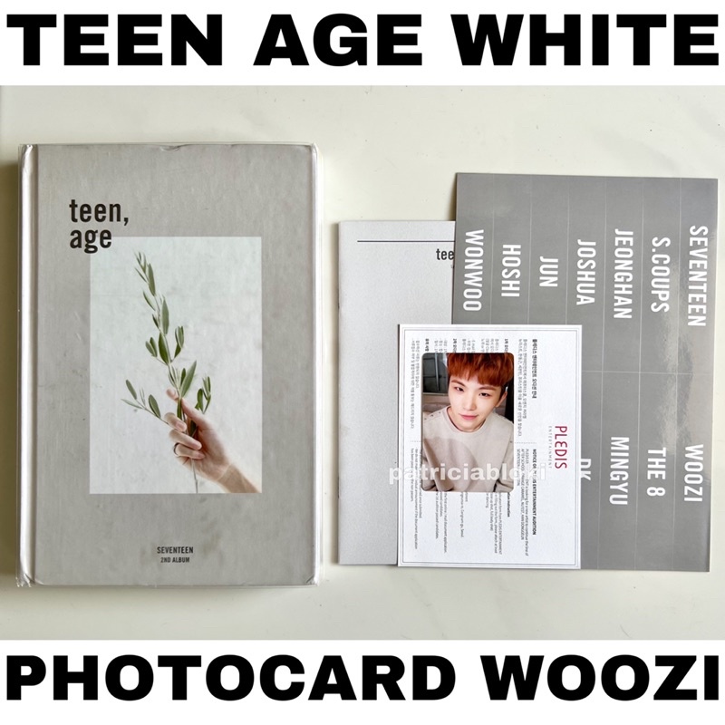 Unsealed 2nd Full Album Seventeen Teen Age White Ver Photocard Woozi Pc Preloved TA White TeenAge Ji