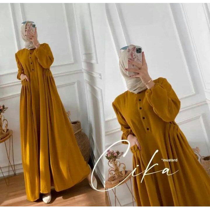 Chika Maxi Dress Crincle Airflow Dress Terbaru 2023