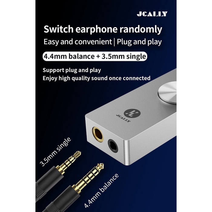 JCALLY AP10 Portable DAC Amplifier With Dual CS43131 Chip 3.5mm/4.4mm