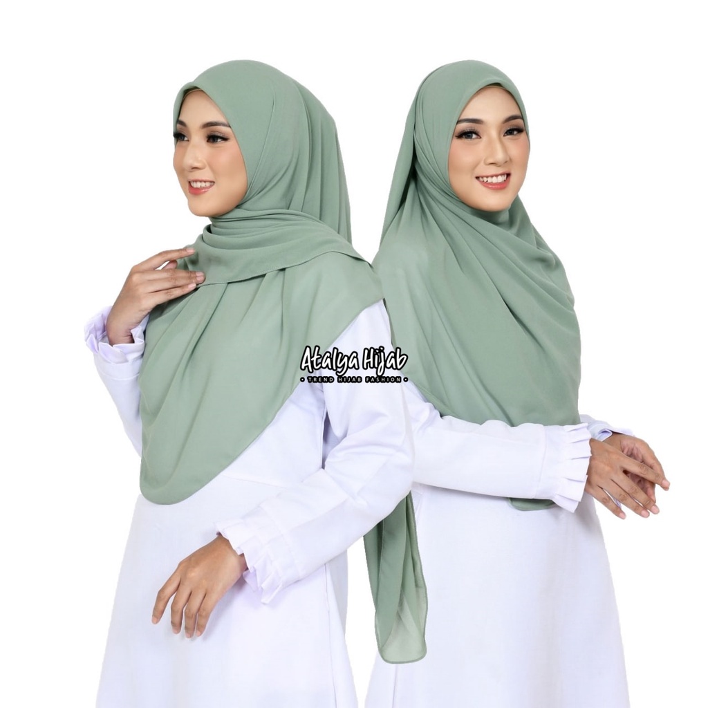 Hijab Segi Empat Jumbo Hijab Syari Oval Empat Sisi - Jilbab Syari Kerudung Segi Empat Curve