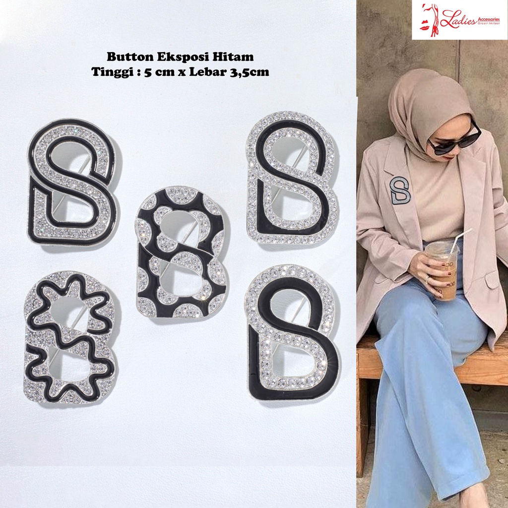 Bros Button / Hijab / Jilbab / Blazer / Kemeja / 5 Motif eksposi cat