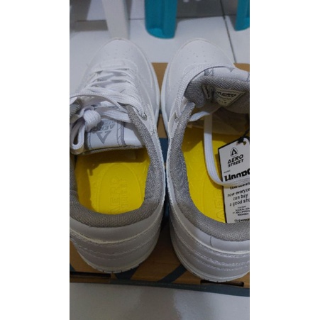 aerostreet Hoops Low Putih Abu Muda ukuran 37