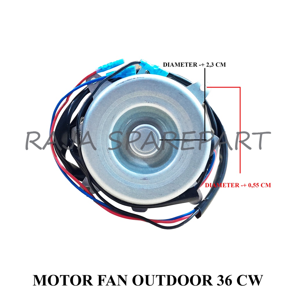 Motor Fan Outdoor AC 36Watt CW (Putaran AS kearah Kanan - Searah Jarum Jam)