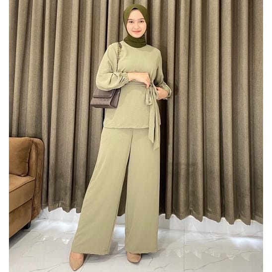 ERRA SETELAN CRINCLE WANITA // SARAH ONE SET CRINCLE TALI WANITA HITS OOTD SELEBGRAM FASHION GROSIR WANITA TERBEST SELLER
