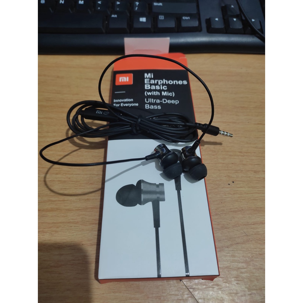 HEADSET Headsfree earphone ORIGINAL XIAOMI PISTON 3 ULTRA DEEP BASS WITH MIC EARPHONE XIAOMI