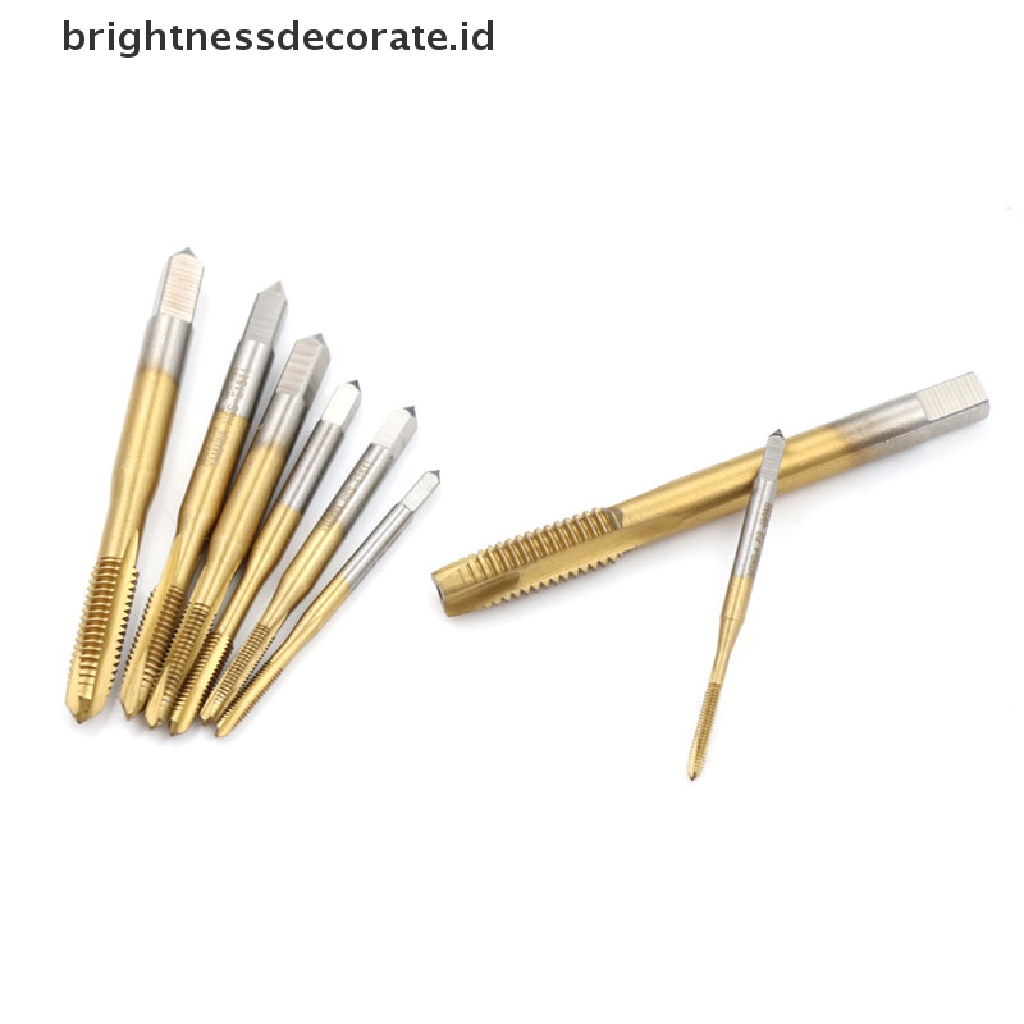 [Birth] M2/m2.5/m3/m3.5/m4/m5/m6/m8 HSS Metric Straight Suling Ulir Screw Tap Plug Tap [ID]