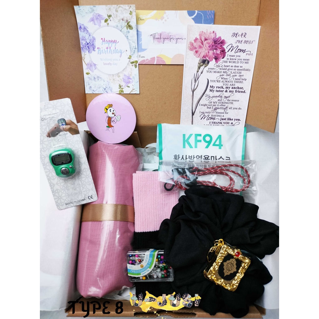 

HAMPERS HIJAB KADO GIFT BOX HADIAH WISUDA / HADIAH ULANG TAHUN / HAMPERS HIJAB BELLA SQUARE / COD