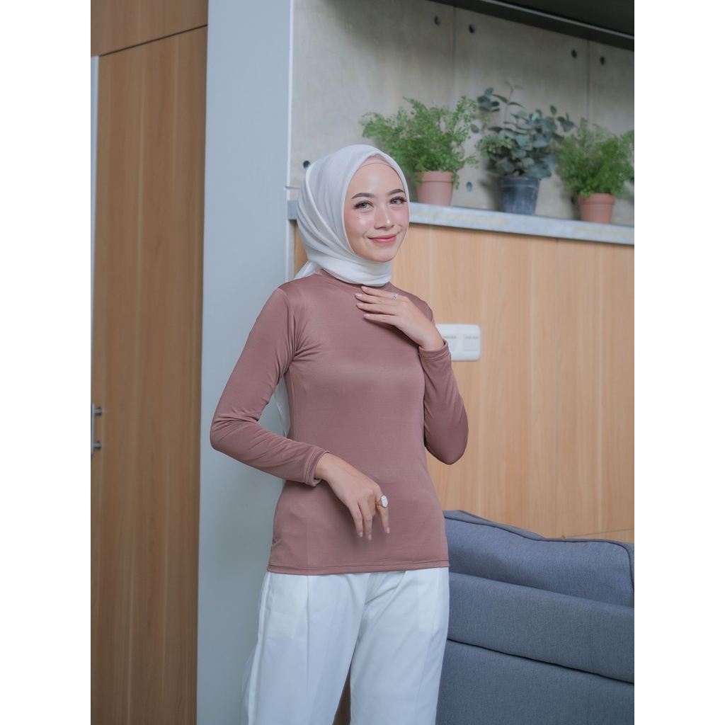 Manset Baju Lengan panjang all size / Baju Dalaman spandex balon melar / dalaman baju muslim