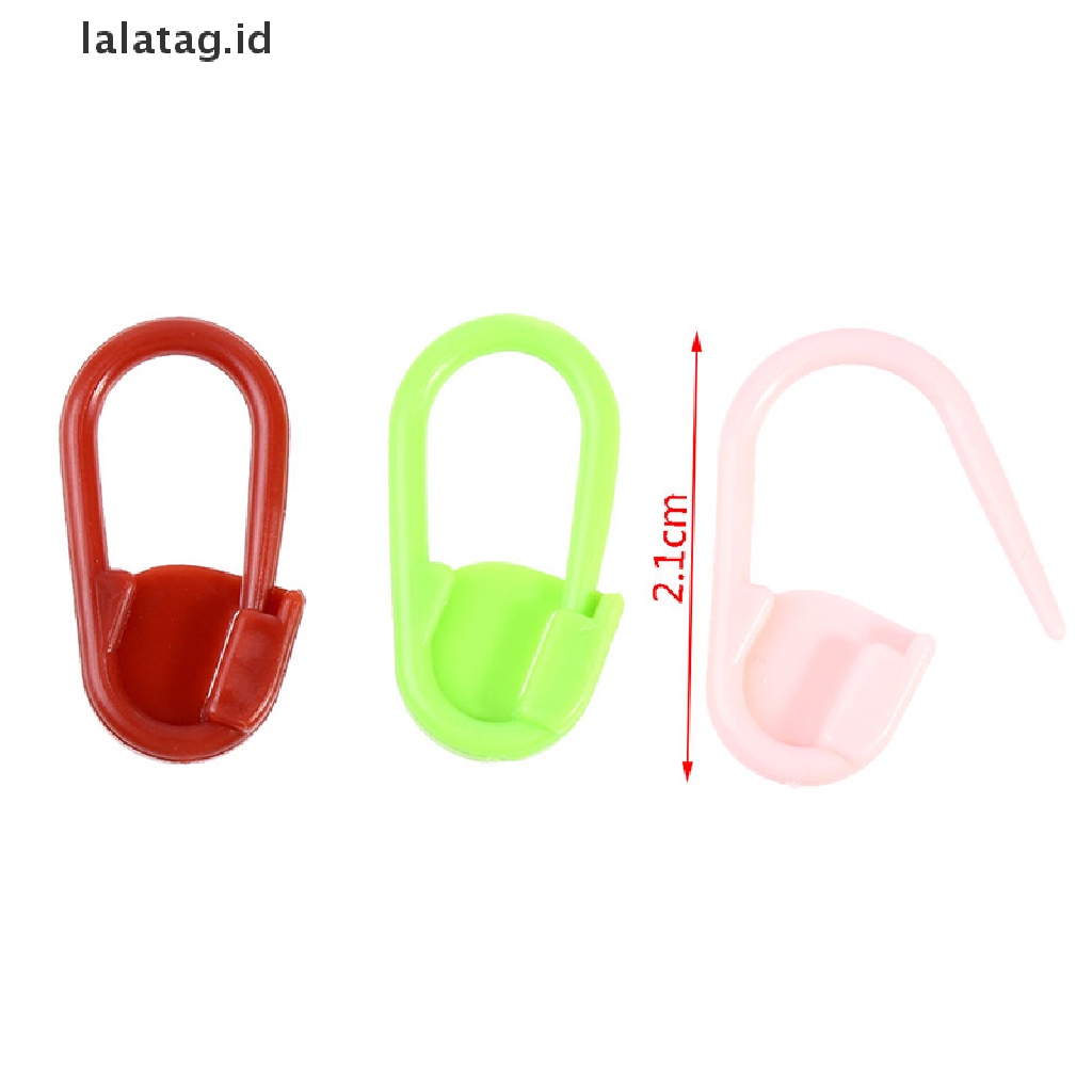 [lalatag] 100pcs Penanda Warna Campur Pin Kecil Plastik Knitg Hook Alat Rajut [ID]