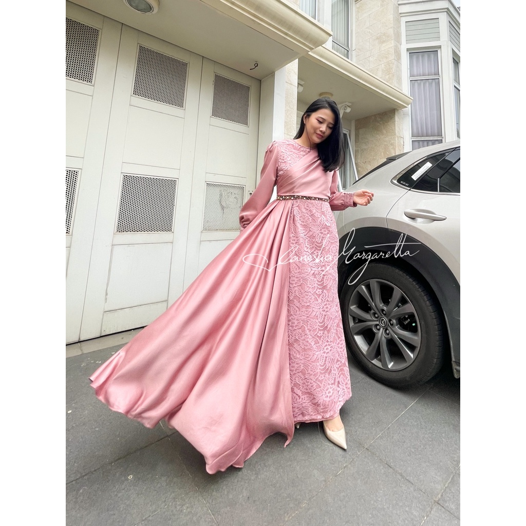 ( VM )- Vanesha Margaretta - 697 dress wanita - fashion muslim - dress pesta