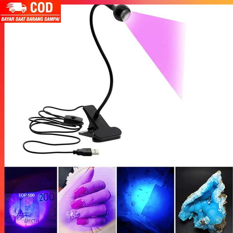 ( 100% BARANG ORI ) CMAOS Lampu UV LED Desk Lamp Ultraviolet Nail Dryer or Cash Detector - CM1