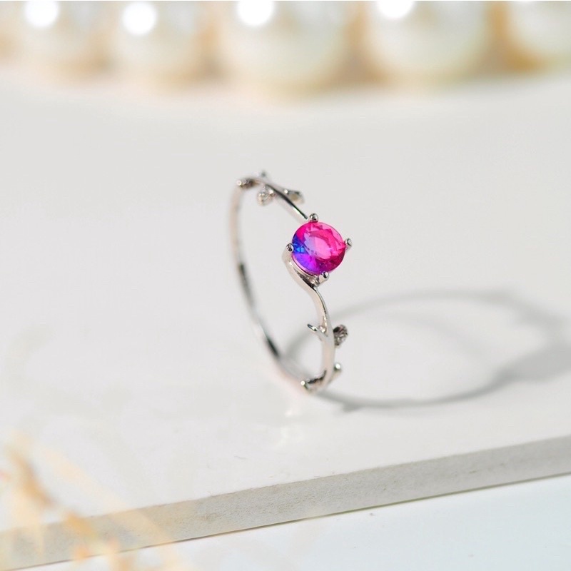 Cincin Emas Solitaire Aurora Ranting - Toko Emas Gadjah