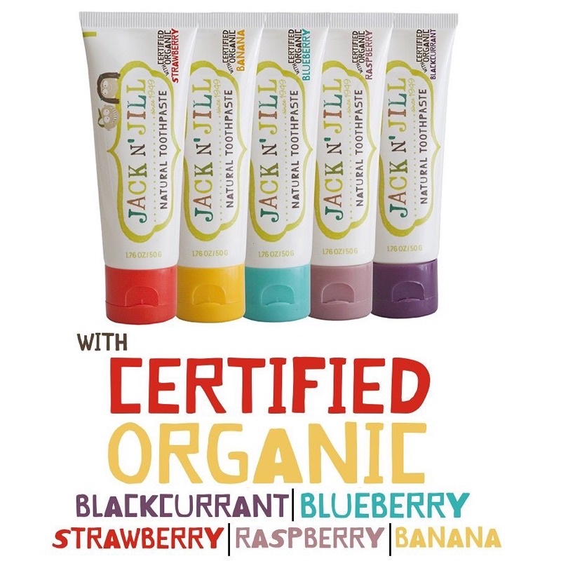 Jack n' Jill Jack N Jill Organic Toothpaste 50gr Odol Bayi Pasta Gigi Anak Natural Organik Aman Tertelan 6M+