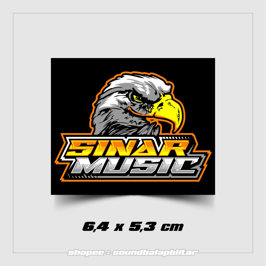 Stiker Sinar Music Bijian Vynil Anti Air