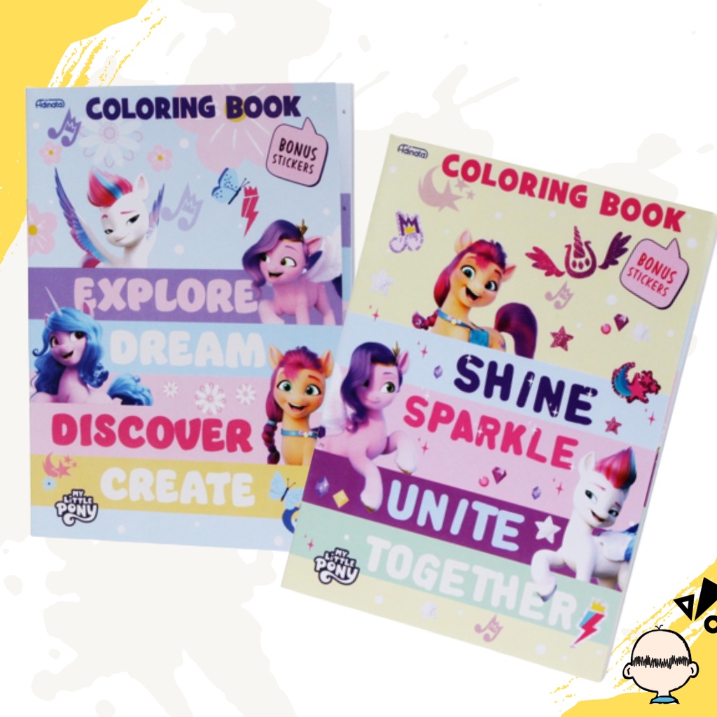 Coloring Book LARGE My Little Pony Buku Mewarnai Adinata Besar Kuda poni