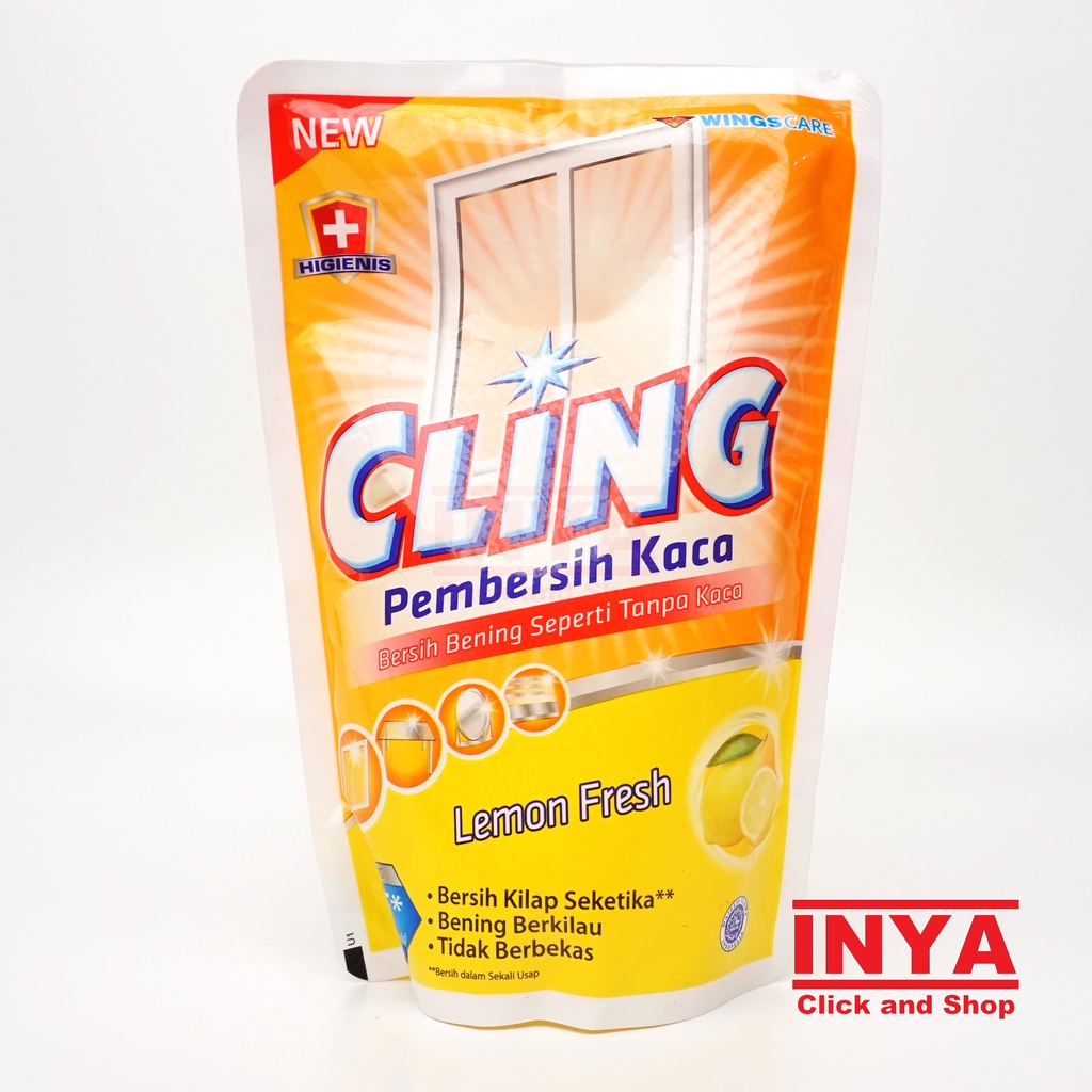 CLING PEMBERSIH KACA LEMON FRESH 425ml REFILL - Jendela &amp; Cermin