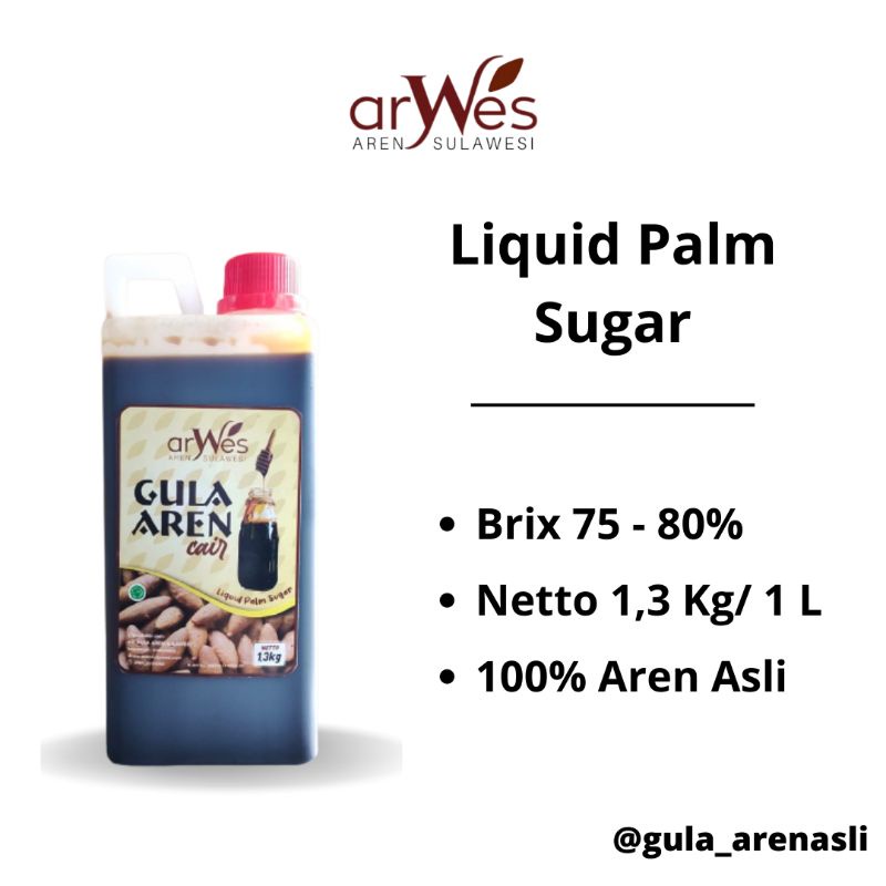 

Gula Aren Cair Liquid Palm Sugar Asli 1 Liter - Arwes