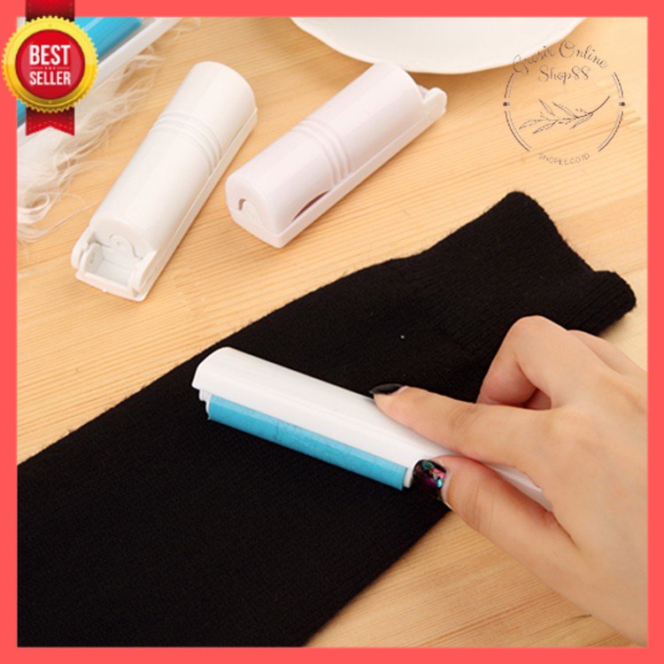 GOS -A402- Roll Mini Pembersih Bulu - Sticky Lint Roller Lipat - Washable Foldable Sticky Lint Brush