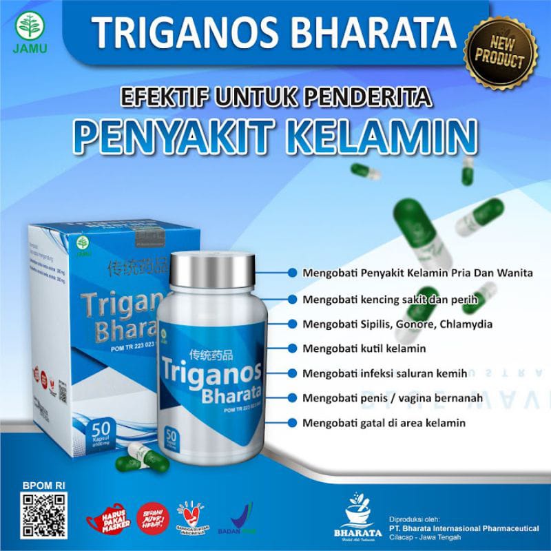 Jual Obat Keputihan Gatal Dan Bau Tak Sedap Khusus Wanita Triganos Bharata Kemasan 500mg 5162