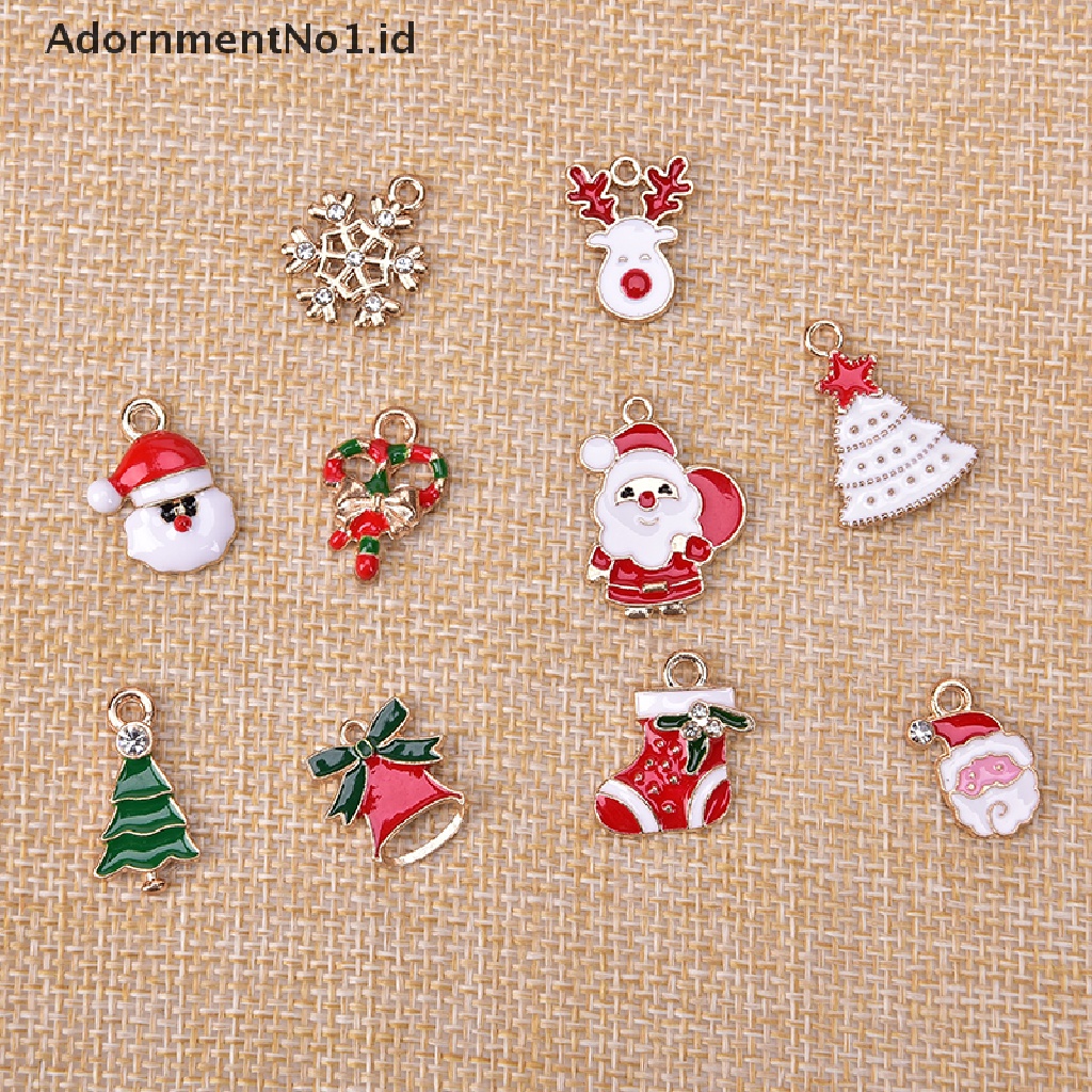 [AdornmentNo1] 30pcs/set Campuran Gaya Natal Enamel Ch Liontin DIY Mencari Perhiasan Kerajinan [ID]