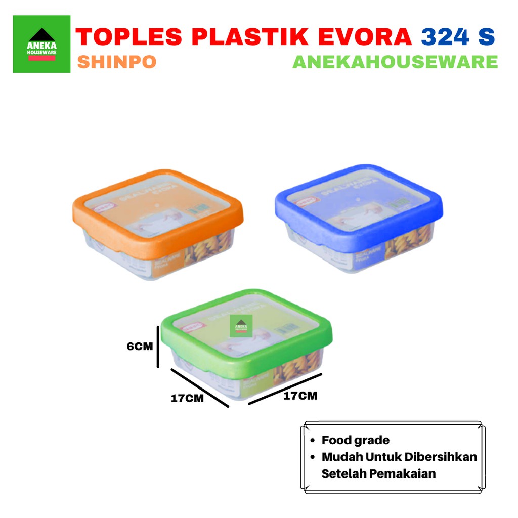 Toples Plastik Tempat Makanan Evora 324 S Shinpo