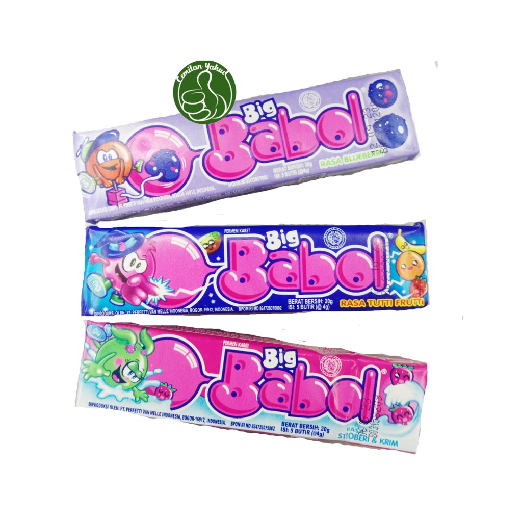 

Big Babol Stick Box Permen Karet 20gr - Tutti Frutti / Blueberry / Strawberry